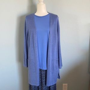J. Jill Periwinkle long sleeve long sweater L pet